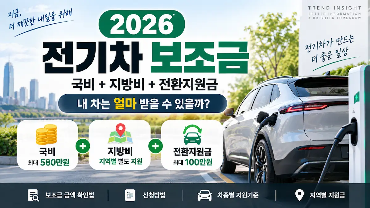 2026 전기차 보조금 국비 지방비 전환지원금 안내