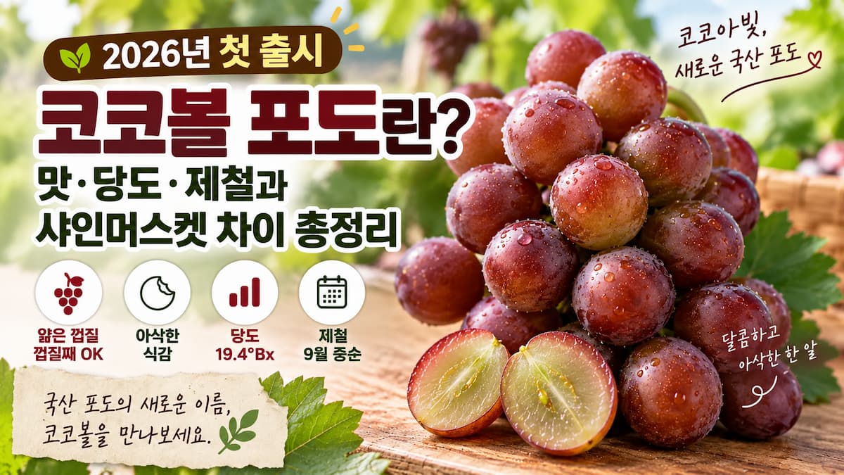 코코볼 포도 맛 당도 제철과 샤인머스켓 차이